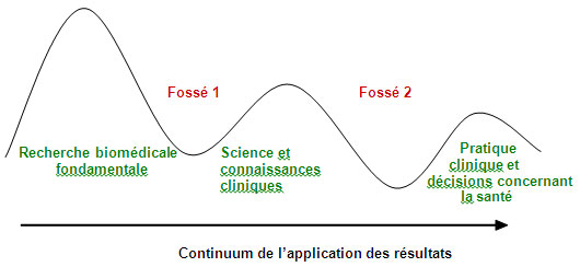 Figure 3 : Les deux fossés du continuum recherche-pratique
